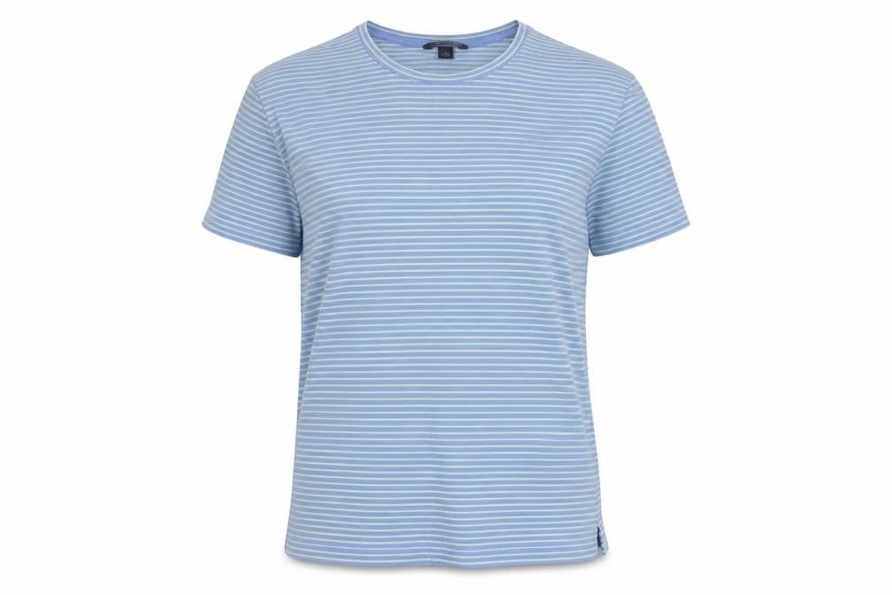 Womens UK Size M Lands' End Blue Basic T-Shirt