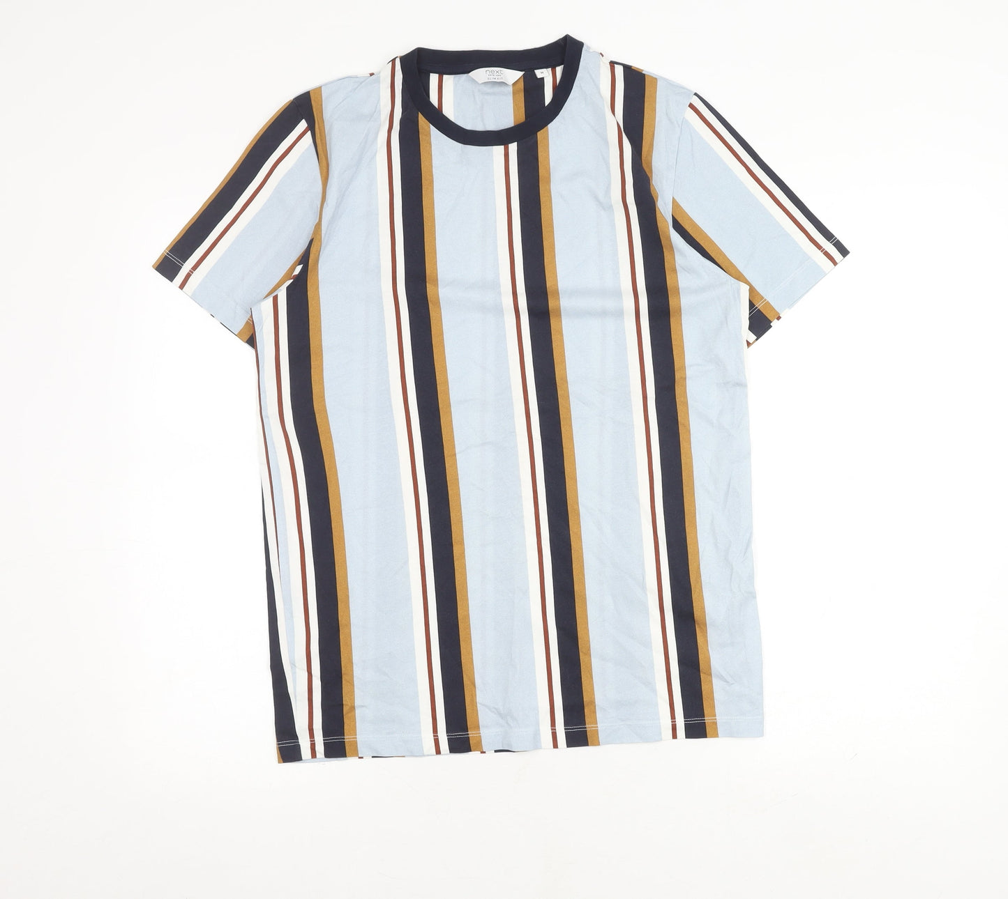 Next Men's Multicoloured Striped Slim Fit T-Shirt M