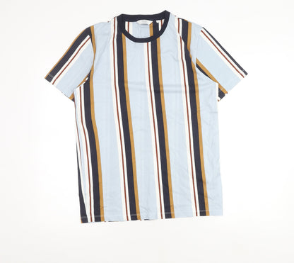 Next Men's Multicoloured Striped Slim Fit T-Shirt M