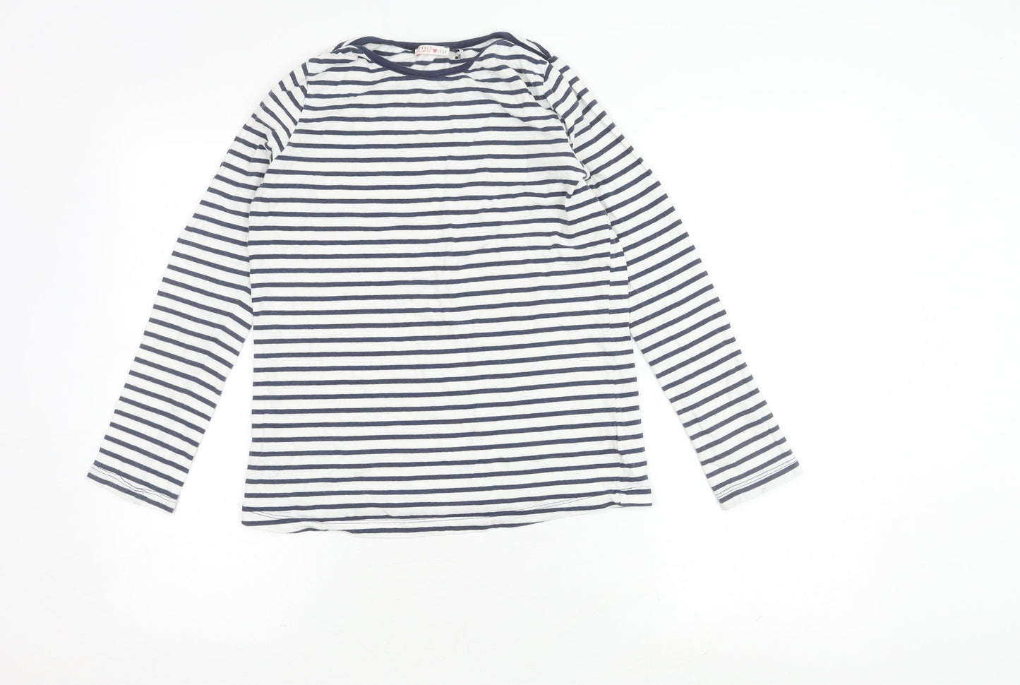 FatFace Girls Blue White Striped Long Sleeve T-Shirt, Size 12-13