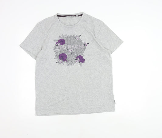 Ted Baker Men's Grey Graphic Print T-Shirt, Size L