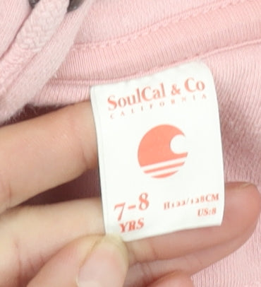 SoulCal & Co Girls Pink Hoodie Jacket 7-8 Years