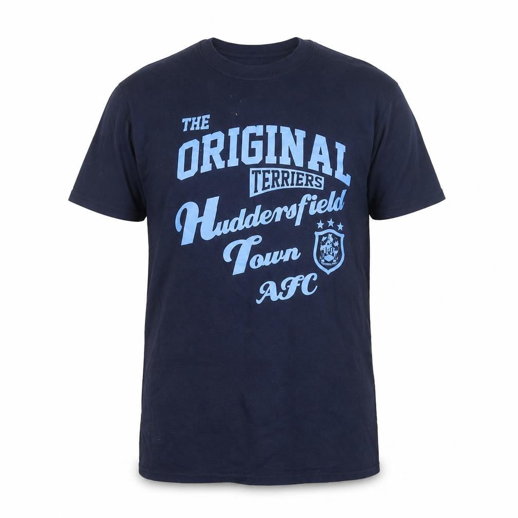Front view of Huddersfield Town AFC Blue Graphic T-Shirt S