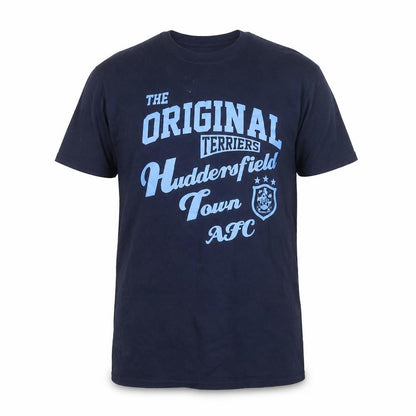 Front view of Huddersfield Town AFC Blue Graphic T-Shirt S