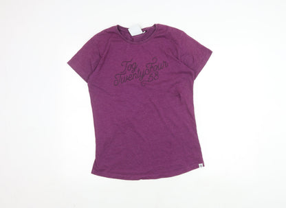 Womens UK Size 12 TOG24 Purple Basic T-Shirt