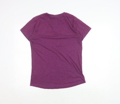 Womens UK Size 12 TOG24 Purple Basic T-Shirt