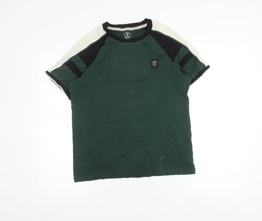 Next Men's Green Short Sleeve Crew Neck T-Shirt