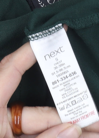 Next Men's Green Short Sleeve Crew Neck T-Shirt