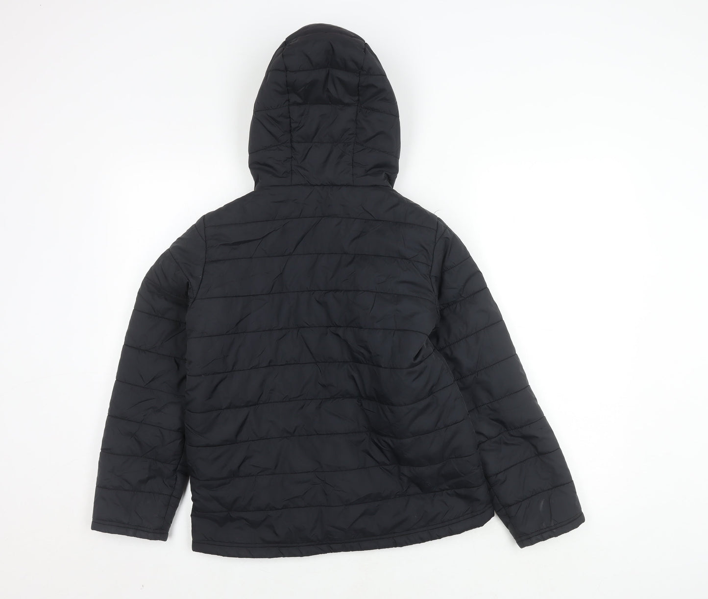 Peter Storm Boys Black Puffer Jacket 11-12 Years Hooded