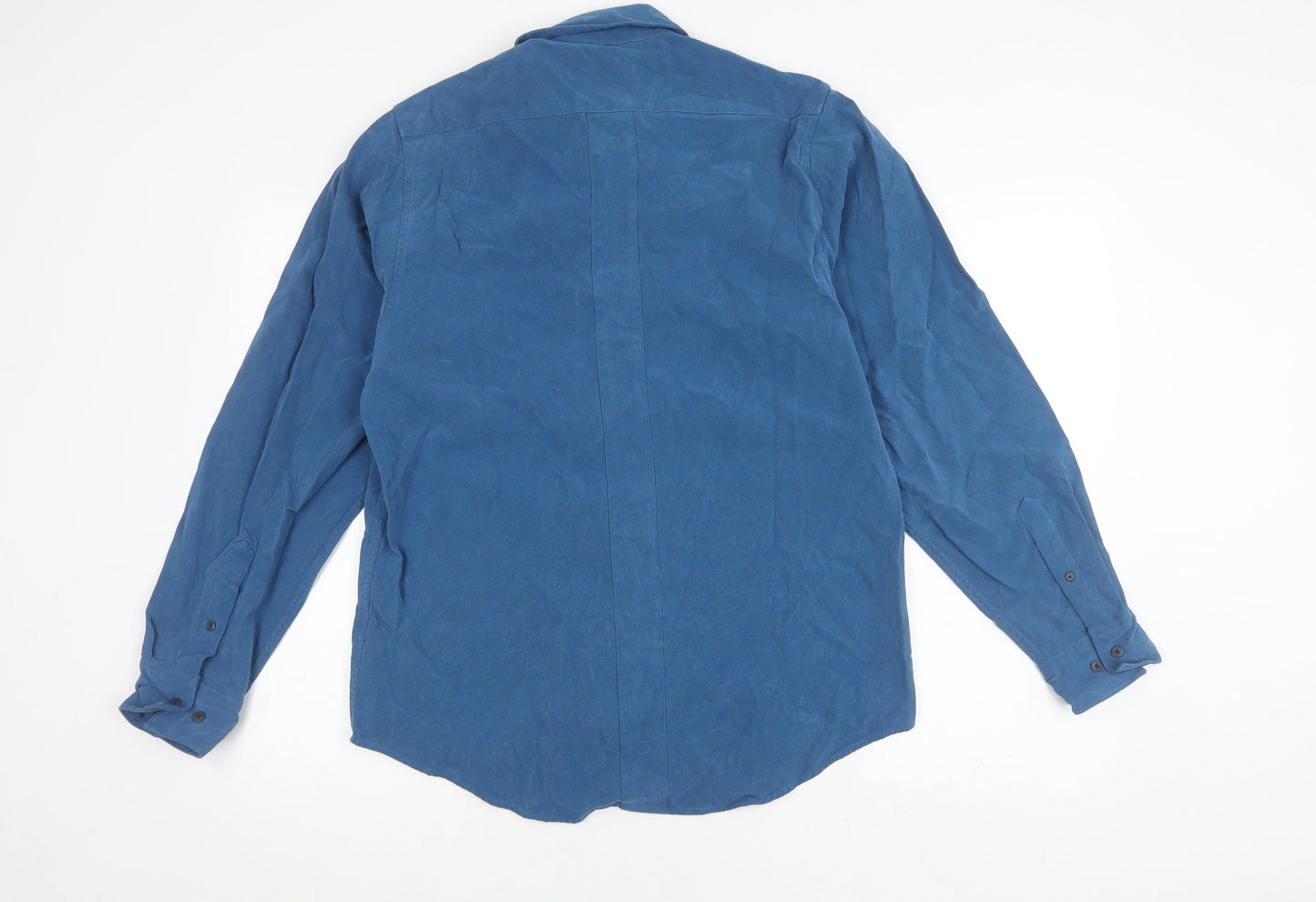 Van Heusen Men's Blue Long Sleeve Button-Up Shirt