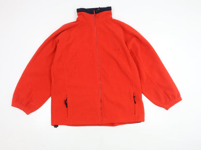 Scanda Red Fleece Jacket, Unisex, Size 14, Casual Wear