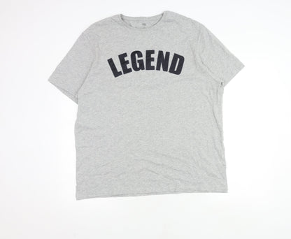 Marks and Spencer XL Grey Graphic T-Shirt for Men