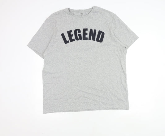 Marks and Spencer XL Grey Graphic T-Shirt for Men