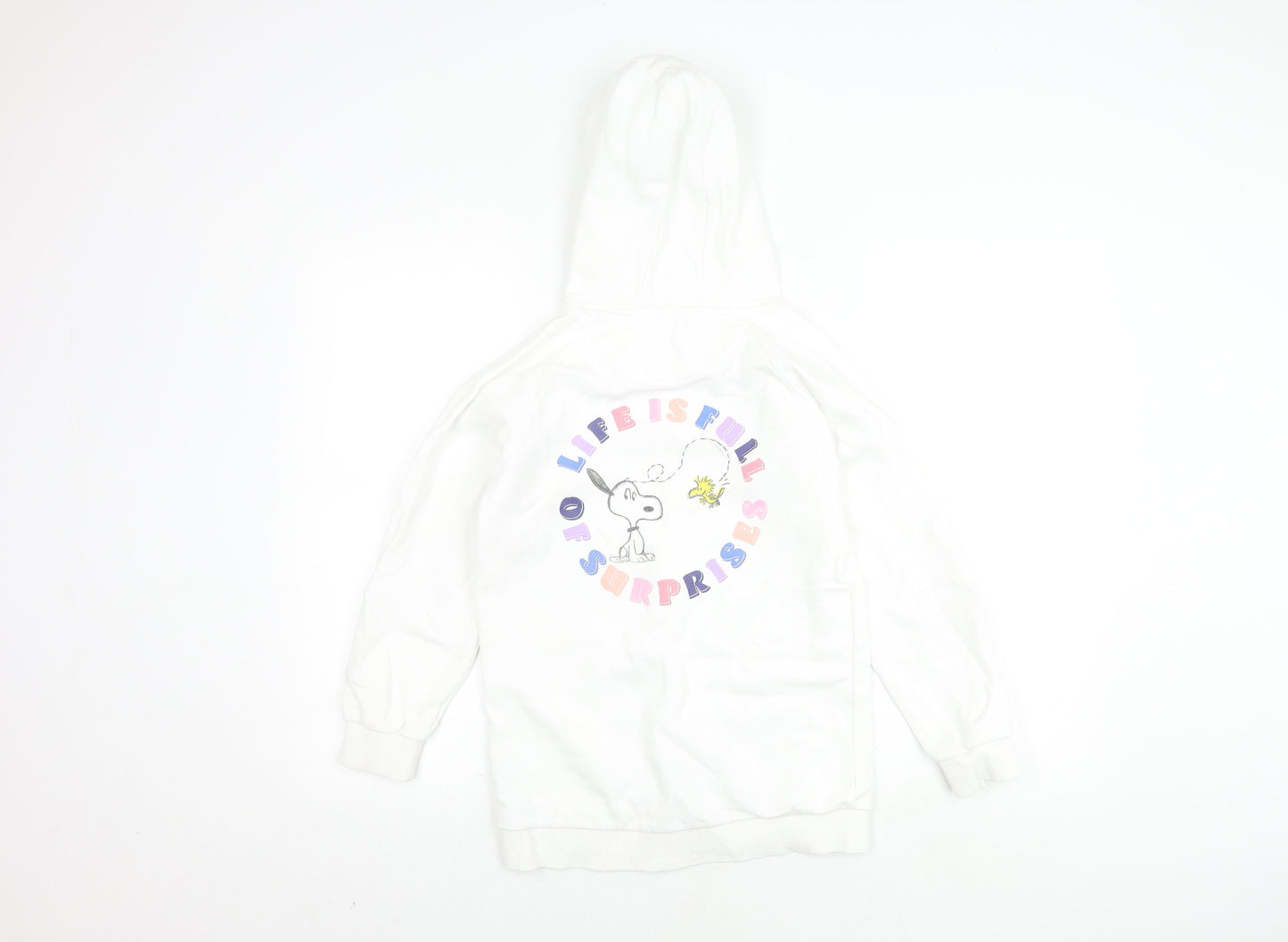 Marks and Spencer Girls White Snoopy Hoodie 9-10 Years