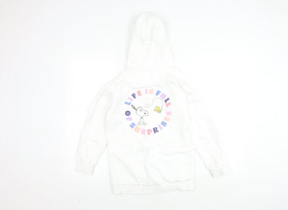 Marks and Spencer Girls White Snoopy Hoodie 9-10 Years