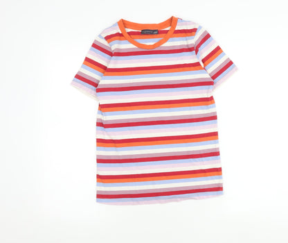 Marks and Spencer Women's Multicoloured Striped T-Shirt