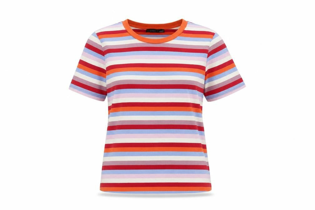 Marks and Spencer Women's Multicoloured Striped T-Shirt