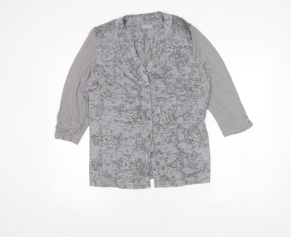 Womens UK Size 14 Marks and Spencer Grey Basic Blouse
