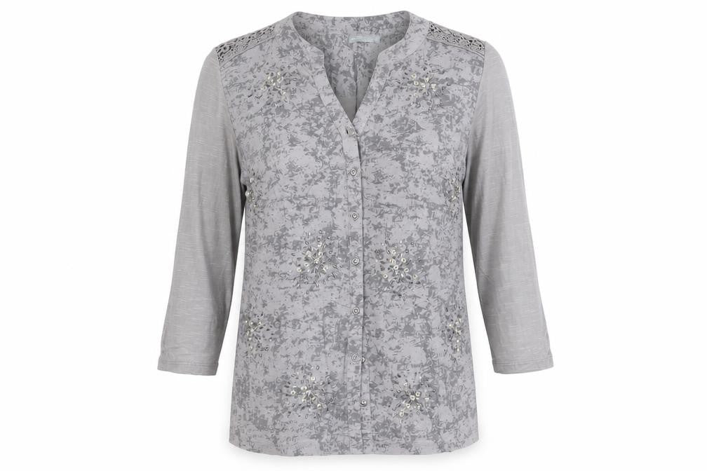 Womens UK Size 14 Marks and Spencer Grey Basic Blouse