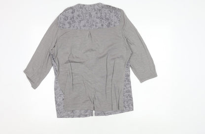 Womens UK Size 14 Marks and Spencer Grey Basic Blouse