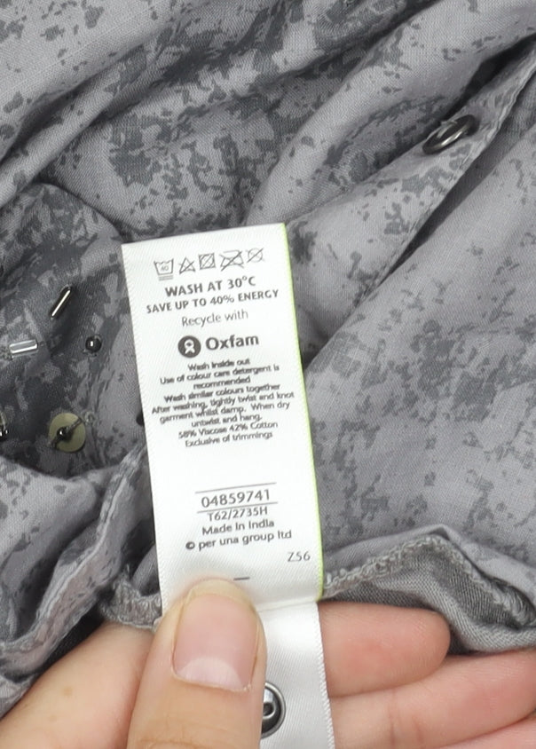 Womens UK Size 14 Marks and Spencer Grey Basic Blouse