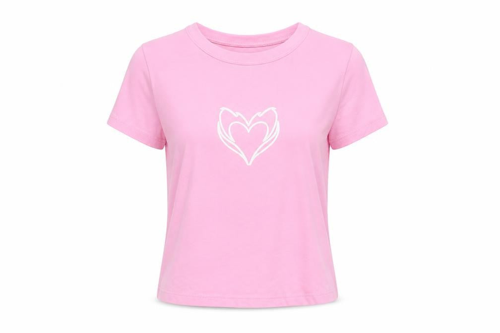 Womens UK Size XS Bershka Pink Basic T-Shirt