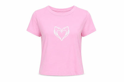Womens UK Size XS Bershka Pink Basic T-Shirt