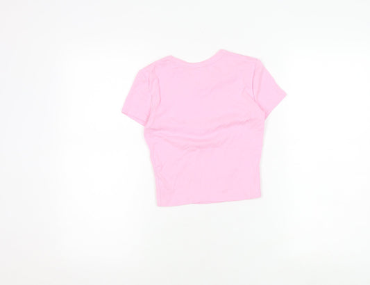 Bershka Women's XS Pink T-Shirt, Casual Summer Wear