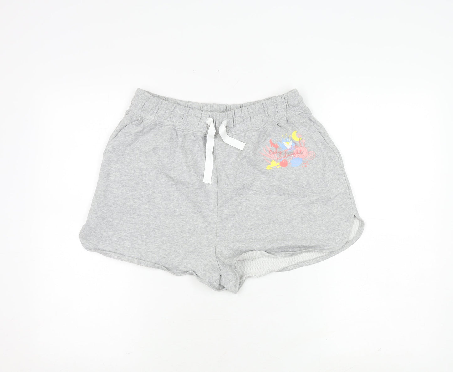 Disney Women's Grey Sweat Shorts - Size S