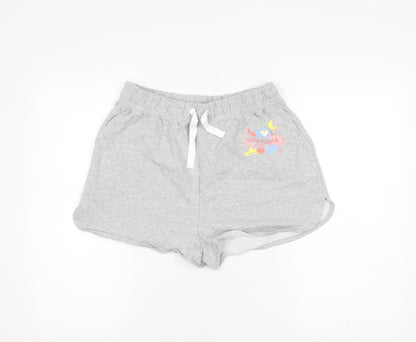 Disney Women's Grey Sweat Shorts - Size S
