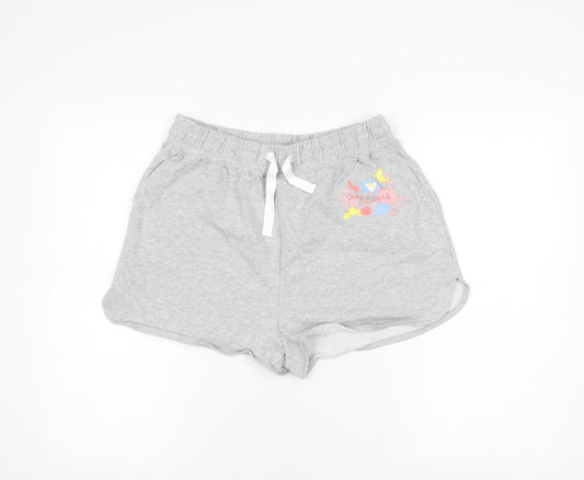 Disney Women's Grey Sweat Shorts - Size S