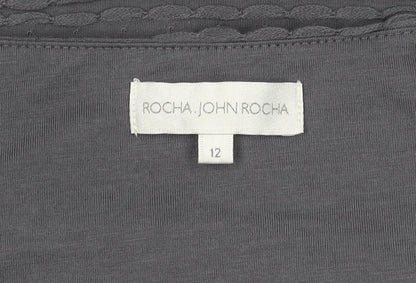 Rocha John Rocha Grey Women's T-Shirt Size 12