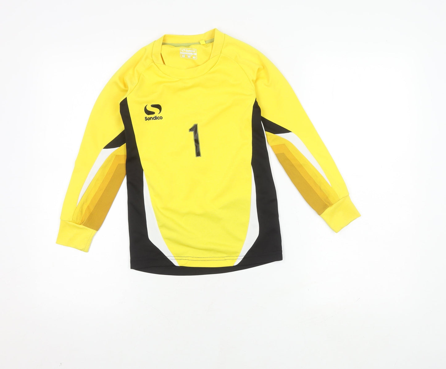 Sondico Boys Yellow Football Jersey, Colourblock, 7-8 Years