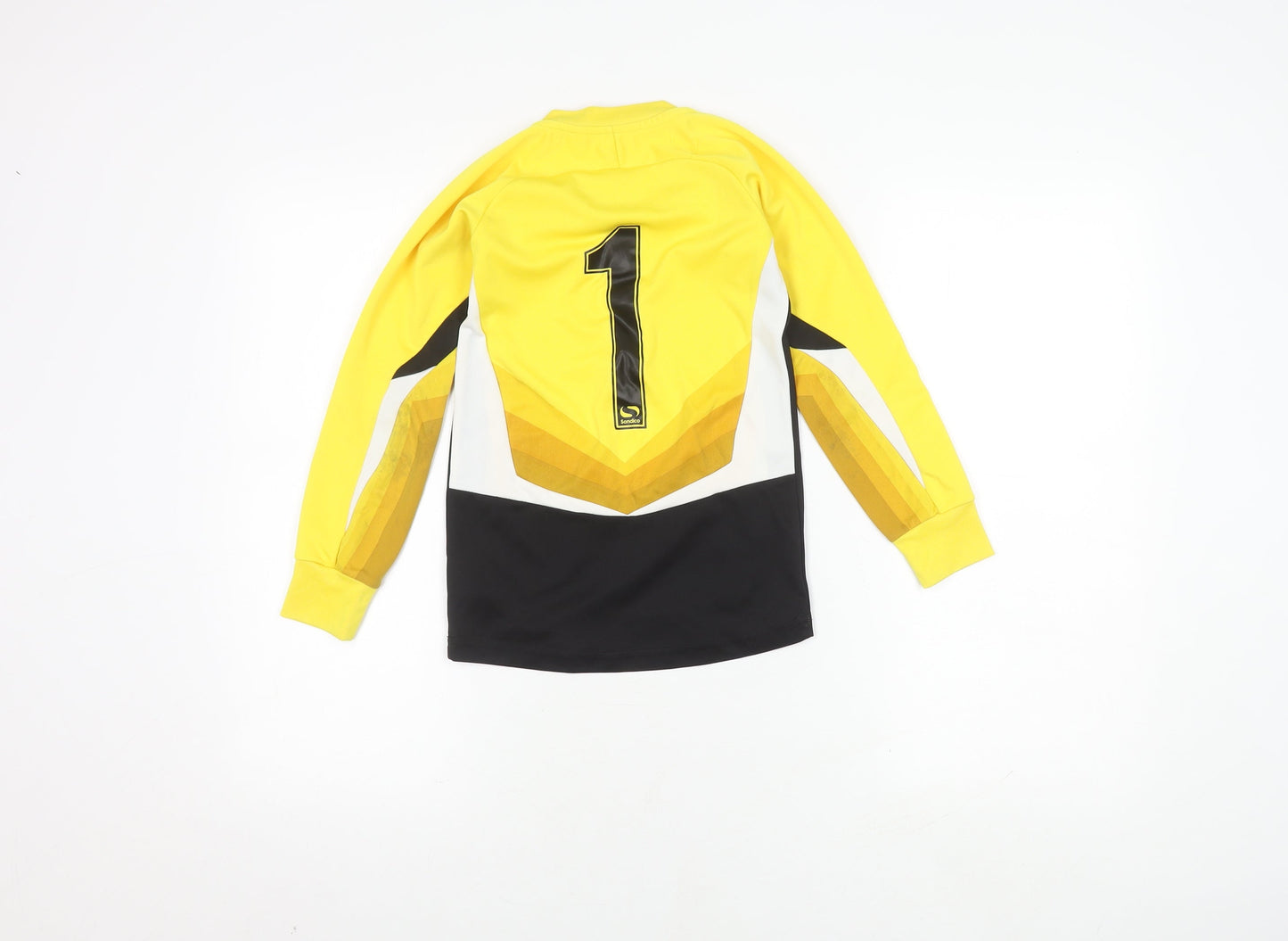 Sondico Boys Yellow Football Jersey, Colourblock, 7-8 Years