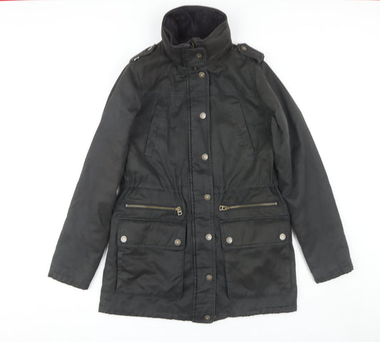 Fat Face Women's Black Parka Jacket Size 8