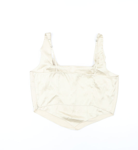 Abercrombie & Fitch Women's Beige Tank Top L