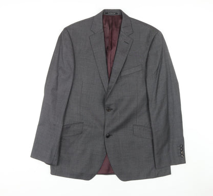 Austin Reed Men's Grey Wool Blazer 42R, Formal Jacket