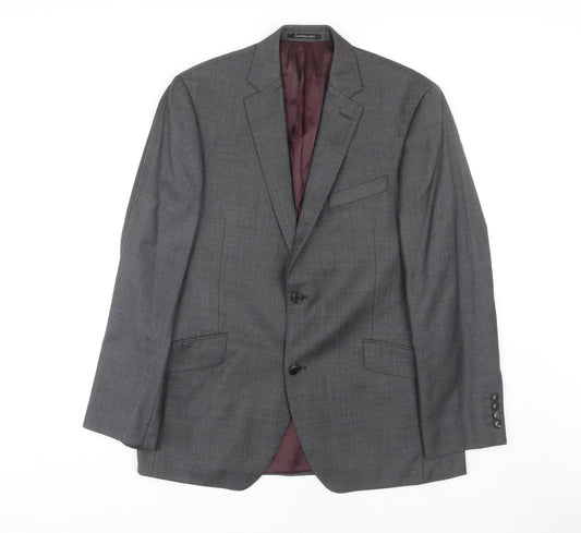 Austin Reed Men's Grey Wool Blazer 42R, Formal Jacket