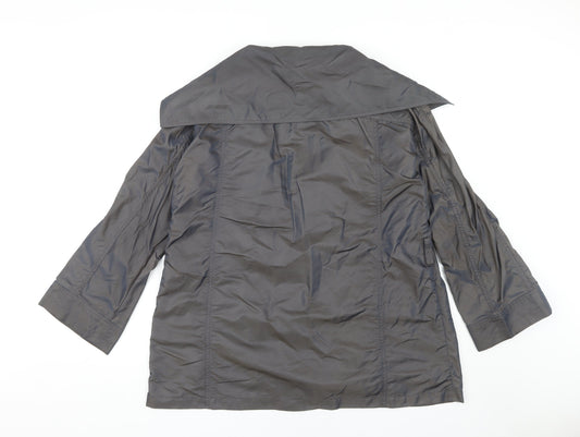 Jaeger Women's Grey Mid-Length Coat Size 10