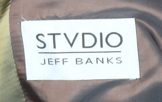 Mens UK Size 42 Jeff Banks Regular Brown Suit Jacket