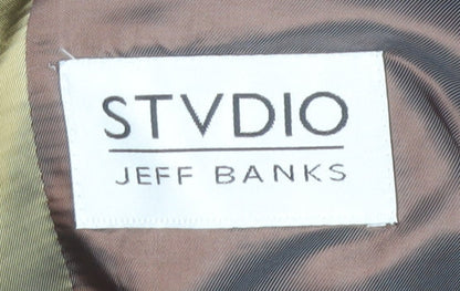 Mens UK Size 42 Jeff Banks Regular Brown Suit Jacket
