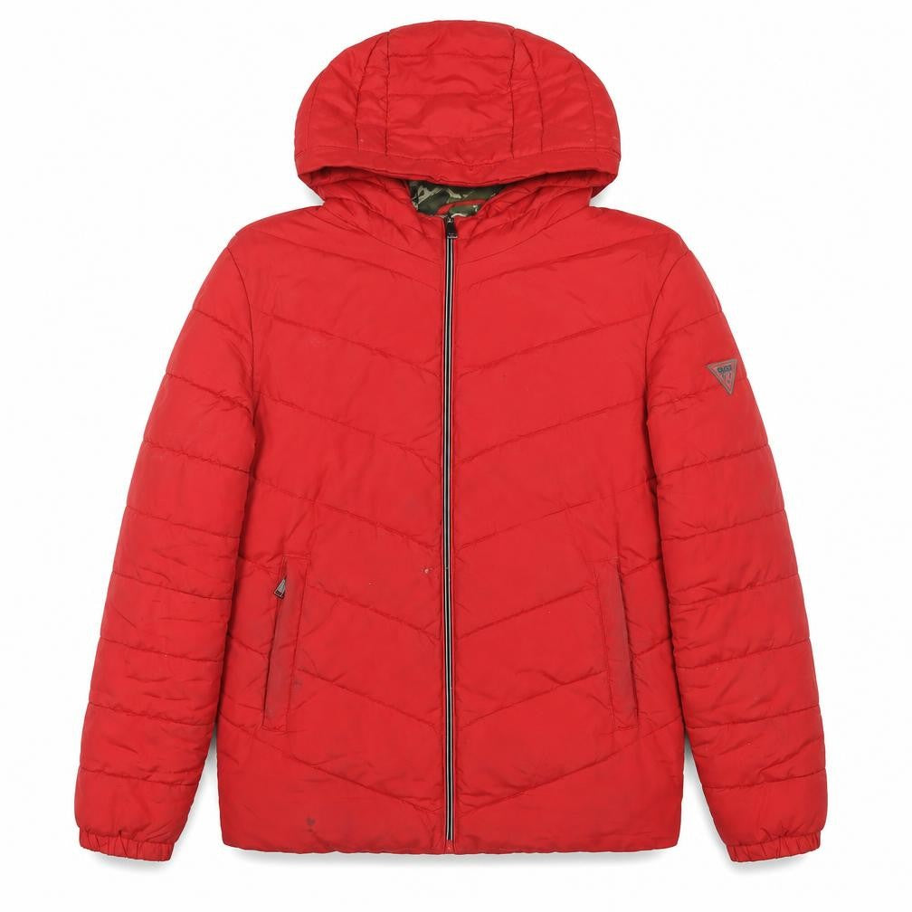Mens UK Size M GUESS Red Puffer Jacket