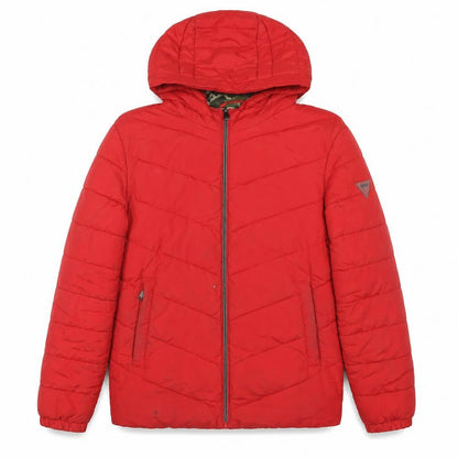 Mens UK Size M GUESS Red Puffer Jacket