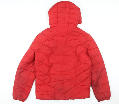 Mens UK Size M GUESS Red Puffer Jacket