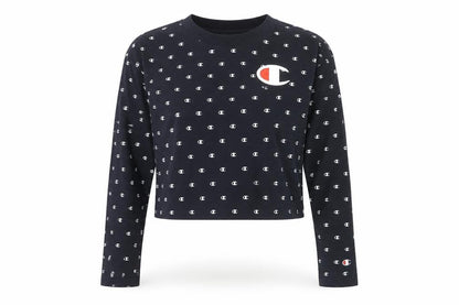 Womens UK Size XS Champion Blue Cropped T-Shirt