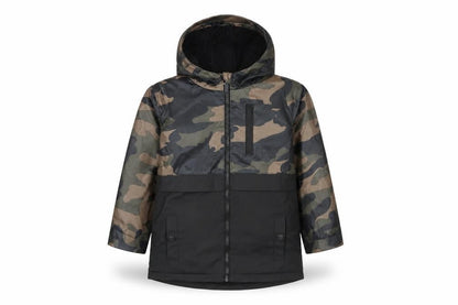 Firetrap Boys Grey Hooded Camouflage Jacket 3-4 Years
