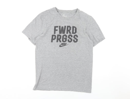 Nike Men’s Grey Athletic Fit T-Shirt - Size S