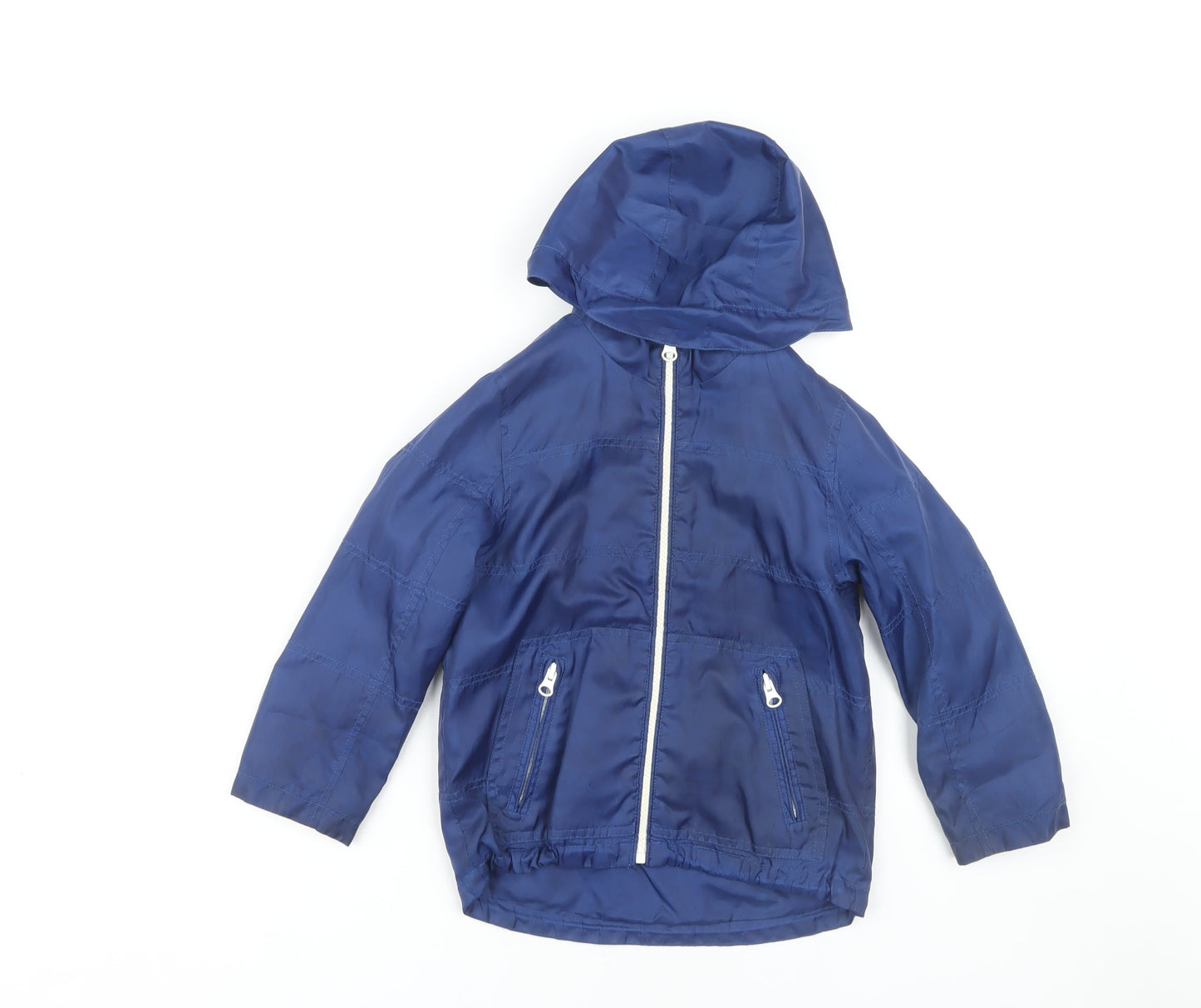 DKNY Boys Blue Basic Jacket, Hooded, Size 5 Years