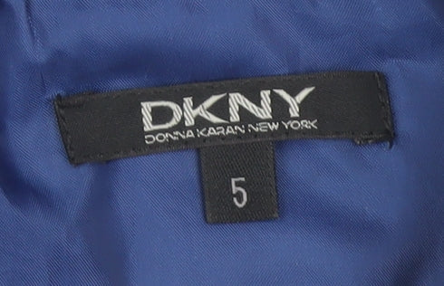 DKNY Boys Blue Basic Jacket, Hooded, Size 5 Years
