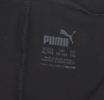 Puma Teens Black Biker Shorts - XL, Activewear